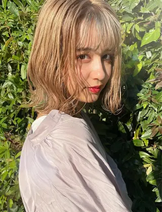 ミディアム カラー ヘアー.ネイル二刀流 misa🫧のヘアスタイル