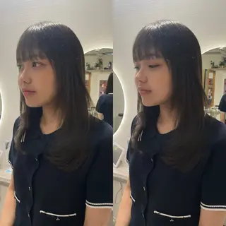 セミロング カラー 大村 真咲のヘアスタイル