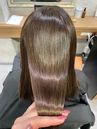 セミロング ツヤちゅるカラー✮ すずなのヘアスタイル