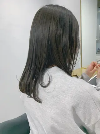 セミロング カラー ボブパーマコテ巻き風 パーマNo1深江秀平のヘアスタイル