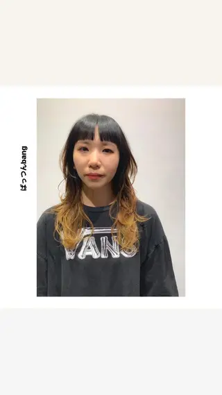 ミディアム カラー パーマ ヘアアレンジ メンズ キッズ ネイル マツエク・マツパ アイブロウ rewards成城学園前店所属・hiro【沿線で叶う 似合わせhair】のヘアスタイル