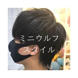 ショート メンズ 髪質改善× ハイライト溝江のヘアスタイル