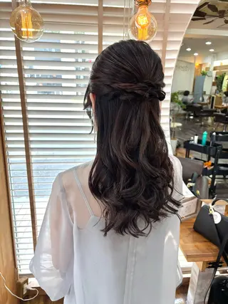 ロング ヘアアレンジ bright所属・miku ヘアセット/着付けのヘアスタイル