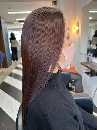 セミロング カラー パーマ 守屋 寿哉のヘアスタイル