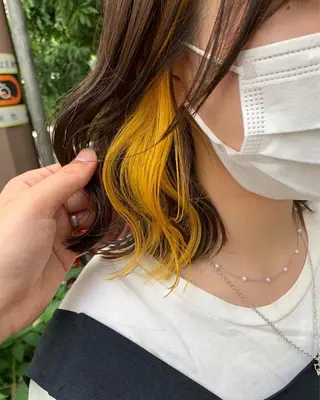 ミディアム カラー ヘアアレンジ 髪質改善/ ツヤ髪カラー/高井のヘアスタイル