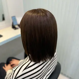 セミロング 🩷モテ髪＆透明感 🩷ミルクティー🩷のヘアスタイル