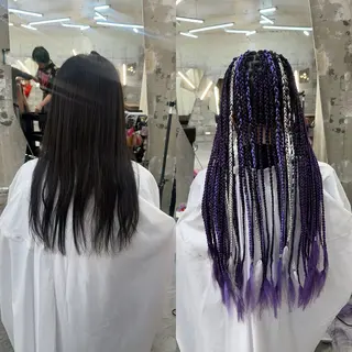 ロング カラー haco+所属・🌈派手髪エクステ ブレイズ🌈ひろとのヘアスタイル