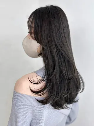 セミロング カラー パーマ ヘアアレンジ ITbyALBUM 下北沢店のヘアスタイル