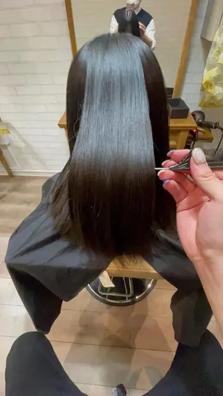 ロング 縮毛髪質改善特化 阿部はるかのヘアスタイル