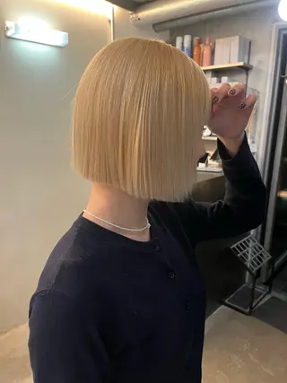 ショート 無料カット/ハイ トーンカラー/きらのヘアスタイル