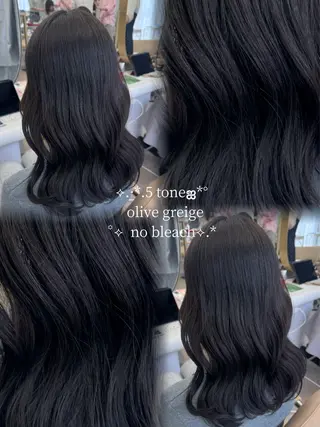 カラー 透明感カラー🫧⌇ 青🫐🩵のヘアスタイル