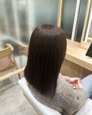 セミロング カラー 韓国ヘア🇰🇷透明 感カラー/yui💞のヘアスタイル