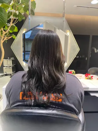 ロング 超透明感カラー🦋韓 国羽エクステ🪽🫧のヘアスタイル