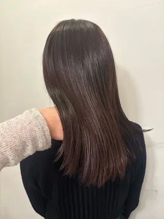 セミロング カラー ♡🌸 冬桜（kazusaのヘアスタイル