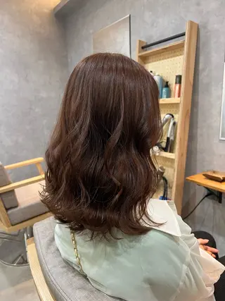 ミディアム カラー 中村 ひなたのヘアスタイル