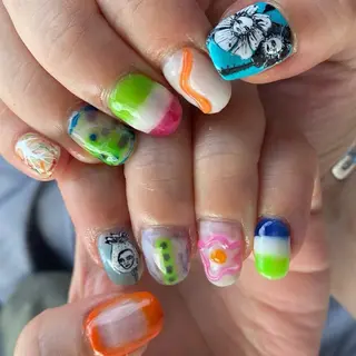 ネイル nano/きもかわ nail🐬🫧のネイルデザイン