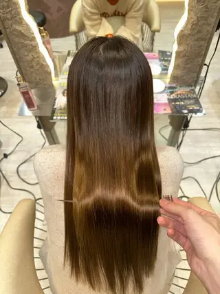 ロング 前髪/顔周り❣️ 縮毛矯正/おばかんのヘアスタイル