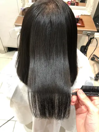 ミディアム 縮毛矯正/髪質改善✂ 石川由紀乃のヘアスタイル
