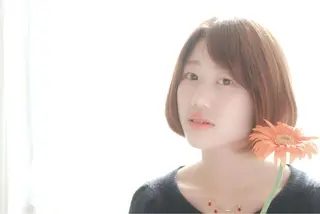 ショート ミディアム カラー パーマ 川間 将彦のヘアスタイル