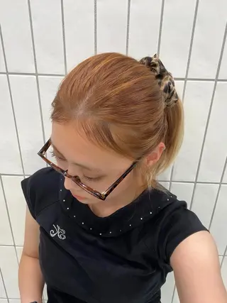 セミロング カラー 海外girl🤎 透明感ベージュmaoのヘアスタイル