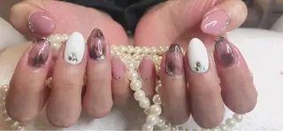 セミロング ネイル 長さ出し専門 nynaのネイルデザイン