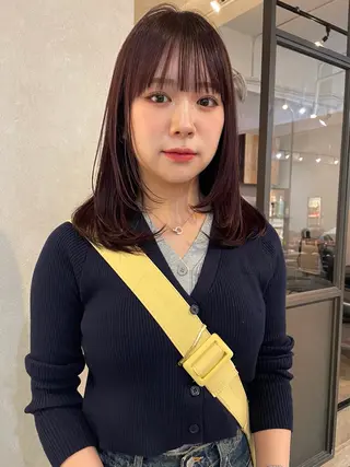 ミディアム カラー FERIA梅田🖤 透明感カラー🎀のヘアスタイル