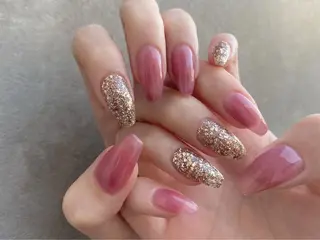 ネイル ネイルサロンAiri 長さ出し·シンプルのネイルデザイン