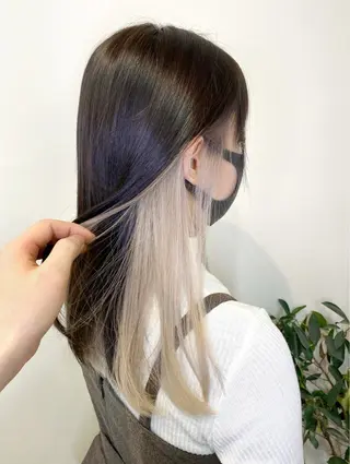 ロング カラー 服部 樹季のヘアスタイル