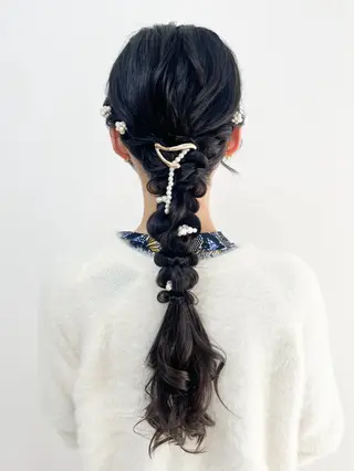 ロング ヘアアレンジ ヘアセットサロン /上坪愛美のヘアスタイル