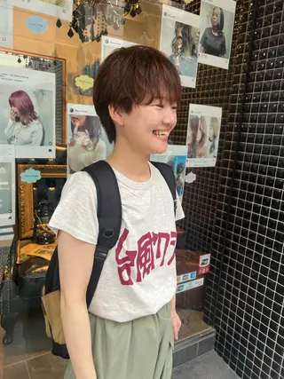 ショート パーマ Aya/四条烏丸/ インナーカラーのヘアスタイル