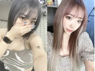 ロング カラー エクステ LuciAのヘアスタイル