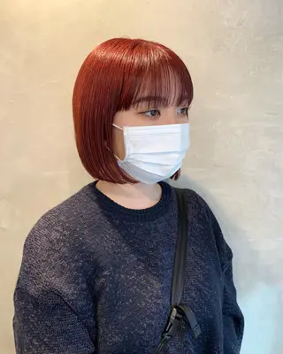 ミディアム カラー メンズ 落合希 Olivebeigeのヘアスタイル