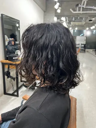 パーマ メンズ カズキ🌼曲がる縮毛 /くせ毛パーマのヘアスタイル