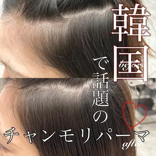 パーマ コテ巻き風パーマ✨ 韓国ヘア🤎近下菜央のヘアスタイル