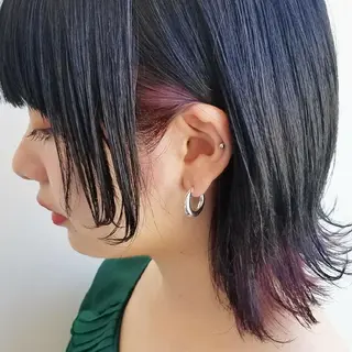 ミディアム カラー パーマ ヘアアレンジ マツエク・マツパ iplus✴ まつげ、眉毛、耳つぼのマツエク・マツパデザイン