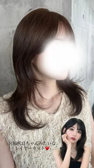 セミロング amy .のヘアスタイル