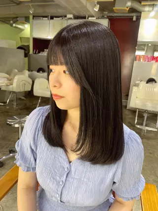 ミディアム カラー ボブヘアカット Rikapi❤️のヘアスタイル