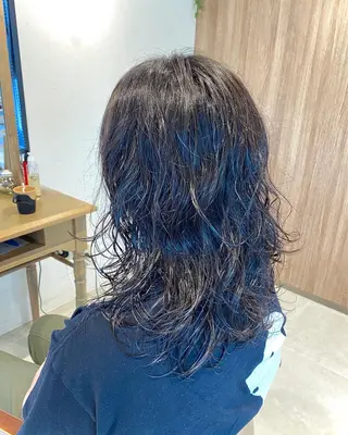 パーマ ブリーチなしWカラー /酸性ストレート河本のヘアスタイル