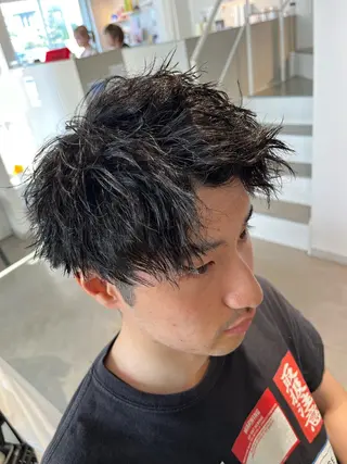 ショート パーマ メンズ APREKO RIKUのヘアスタイル