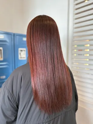 ロング カラー 安部 美里のヘアスタイル