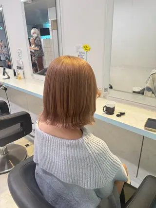 セミロング カラー 暖色🩷透明感カラー ♡Maika♡のヘアスタイル