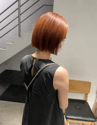 ショート カラー スパイラルパーマ 🌐hina⭐️のヘアスタイル