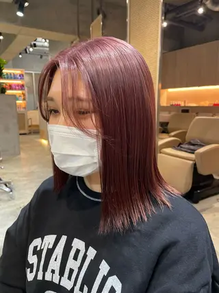 ミディアム カラー ハイライトカラー ❤︎hirokoのヘアスタイル