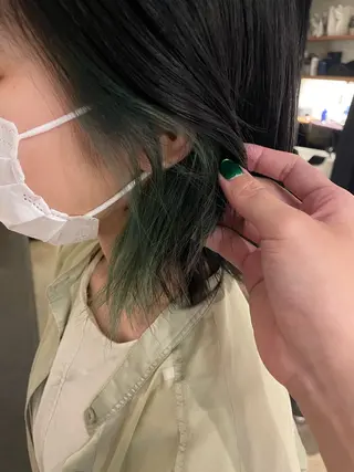 ミディアム カラー 暖色カラーボブカット 🍇⛄️佐藤愛里のヘアスタイル
