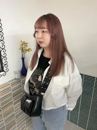 ミディアム カラー 🩷ハイトーン透明感 レイヤー🩷ユリカのヘアスタイル