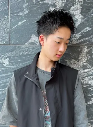 パーマ メンズ 樋野 亮のヘアスタイル