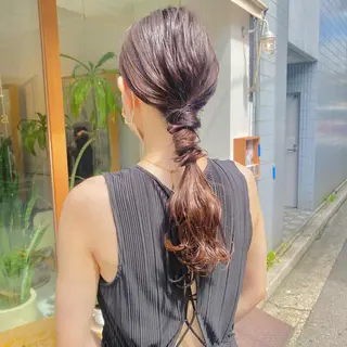 ロング 安永 涼のヘアスタイル