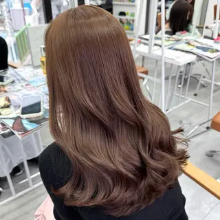 ロング カラー ヘアアレンジ ブリーチなしカラー /ベージュ/安形翔のヘアスタイル