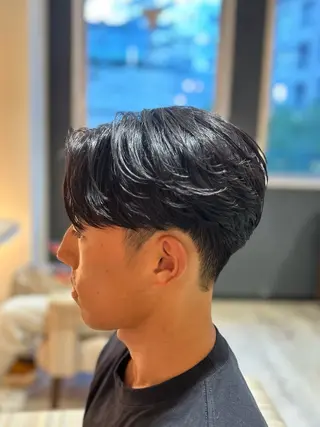 ショート パーマ メンズ 梅田マンツーマン メンズ特化美容師のヘアスタイル