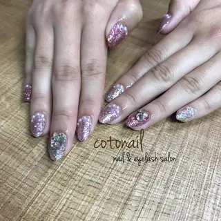 セミロング ネイル ツメトマツゲ .のネイルデザイン